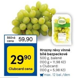 Tesco Hrozny révy vinné bílé bezpeckové 500 g. nabídka