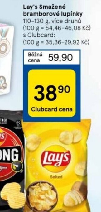 Tesco Lay's Smažené bramborové lupínky nabídka
