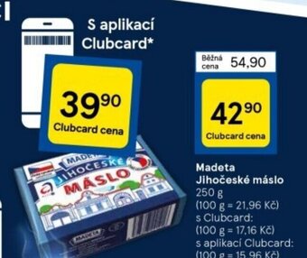 Tesco Madeta Jihočeské máslo nabídka