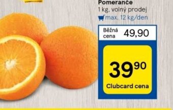 Tesco Pomeranče nabídka