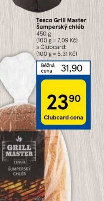 Tesco Tesco Grill Master Šumperský chléb 450 g nabídka