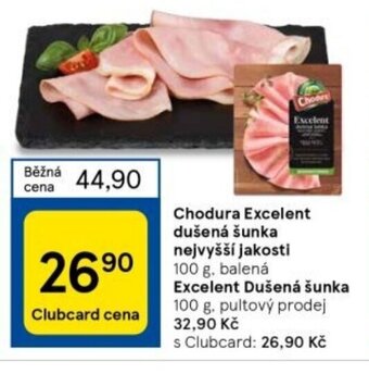 Tesco Chodura Excelent dušená šunka nejvyšší jakosti 100 g. nabídka