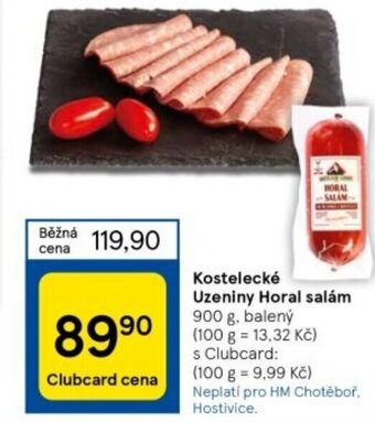 Tesco Kostelecké Uzeniny Horal salám 900 g. nabídka
