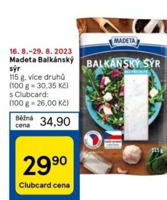 Tesco Madeta Balkánský sýr nabídka