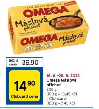Tesco Omega Máslová příchuť 200 g nabídka