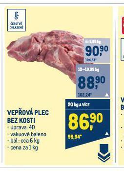Makro Vepřová plec bez kosti nabídka