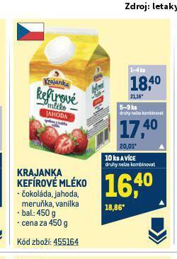 Makro Krajanka kefírové mléko nabídka