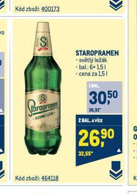 Makro Pivo staropramen nabídka
