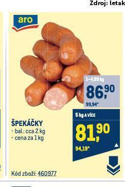 Makro Špekáčky nabídka