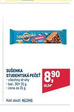 Makro Sušenka studentská pečeť nabídka