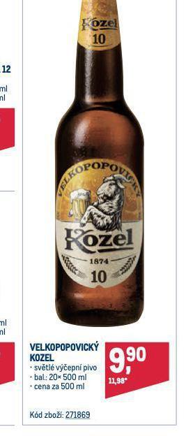 Makro Pivo velkopopovický kozel nabídka
