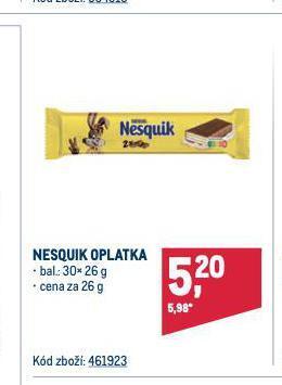 Makro Nesquik oplatka nabídka