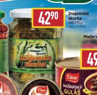 Billa Znojemská okurka nabídka