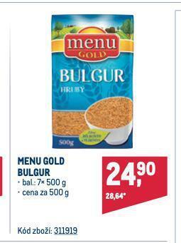 Makro Menu gold bulgur nabídka