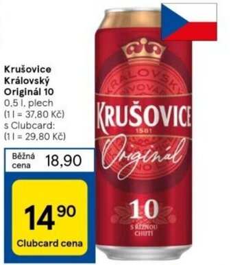 Tesco Krušovice Královský Originál 10 nabídka