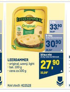 Makro Leerdammer sýr nabídka