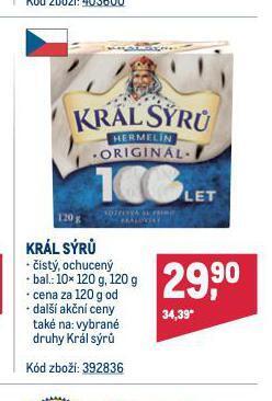 Makro Král sýrů nabídka