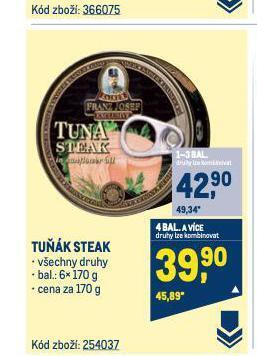 Makro Tuňák steak nabídka