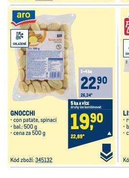 Makro Gnocchi nabídka