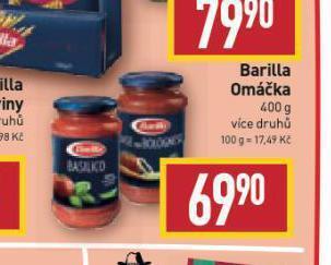 Billa Barilla omáčka nabídka
