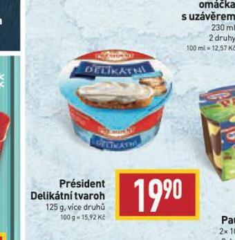 Billa Président delikátní tvaroh nabídka
