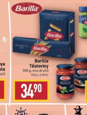 Billa Barilla těstoviny nabídka