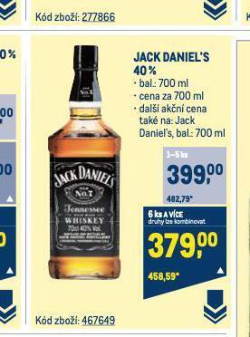 Makro Jack daniel's nabídka