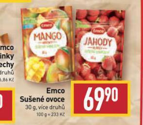 Billa Emco sušené ovoce nabídka