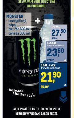 Makro Monster energy drink nabídka