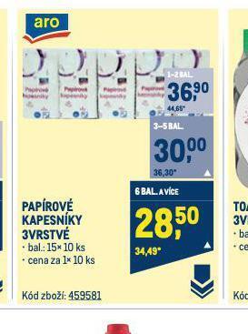 Makro Papírové kapesníky nabídka