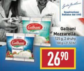 Billa Galbani mozzarella sýr nabídka