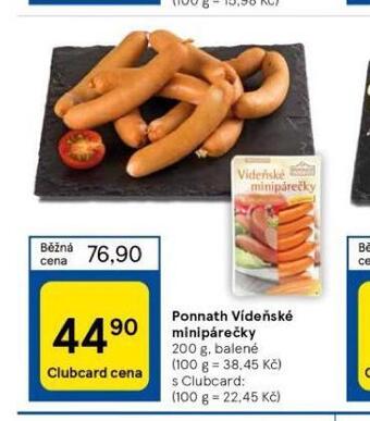 Tesco Vídeňské minipárečky nabídka