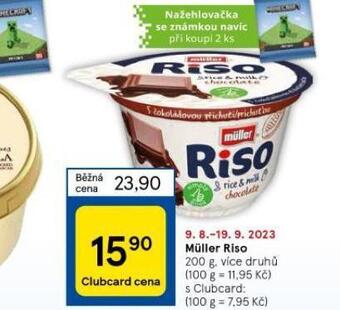 Tesco Müller riso nabídka