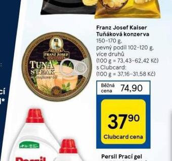 Tesco Franz josef kaiser tuňáková konzerva nabídka