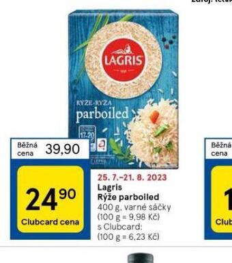 Tesco Lagris rýže parboiled nabídka