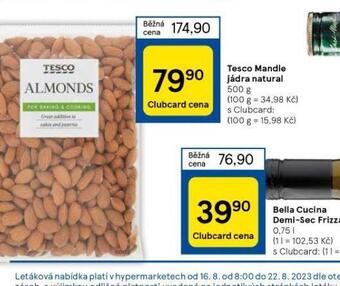 Tesco Tesco mandle jádra natural nabídka