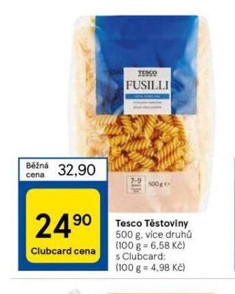Tesco Tesco těstoviny nabídka