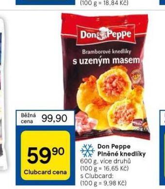 Tesco Don peppe plněné knedlíky nabídka