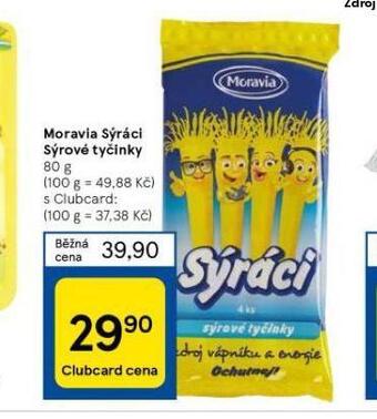 Tesco Moravia sýráci sýrové tyčinky nabídka
