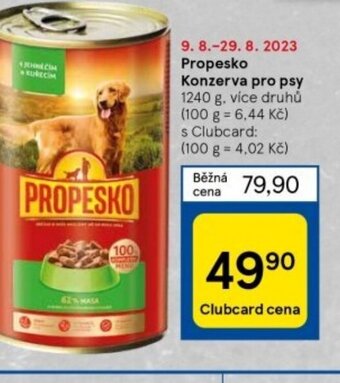 Tesco Propesko Konzerva pro psy 1240 g nabídka