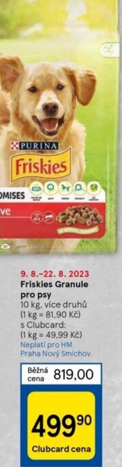 Tesco Friskies Granule pro psy nabídka