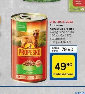 Tesco Propesko konzerva pro psy nabídka