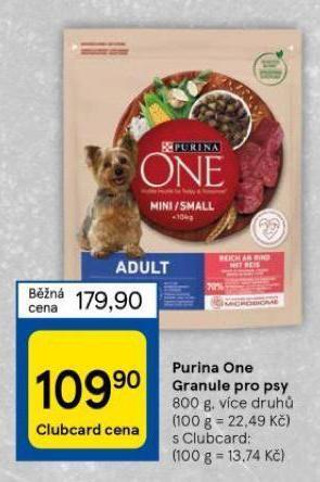 Tesco Purina one granule pro psy nabídka