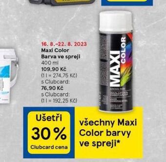 Tesco Maxi color barva ve spreji nabídka