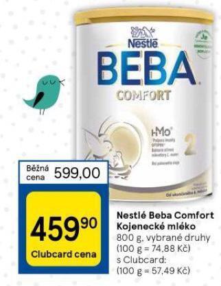 Tesco Nestlé beba comfort kojenecké mléko nabídka