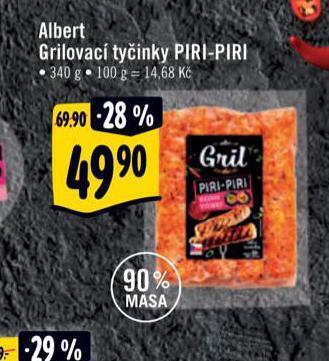 Albert Grilovací tyčinky piri-piri nabídka