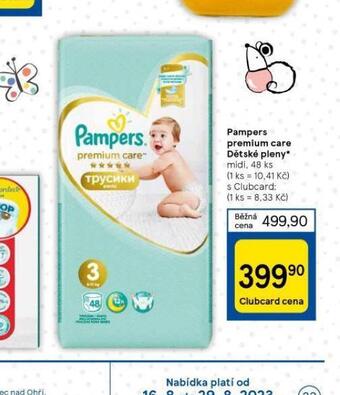 Tesco Pampers dětské plenky nabídka