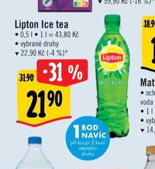 Albert Lipton ice tea nabídka