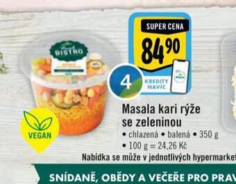 Albert Masala kari rýže se zeleninou nabídka