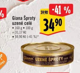 Albert Giana šproty uzené celé nabídka